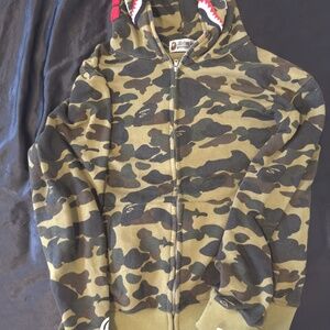 Green Camo Bape Zip Up